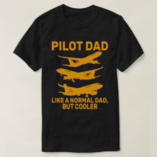 Funny Pilot Art For Dad Pilot Aviation Airplane  T-Shirt