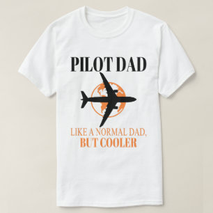 Funny Pilot Art For Dad Pilot Aviation Airplane T-Shirt