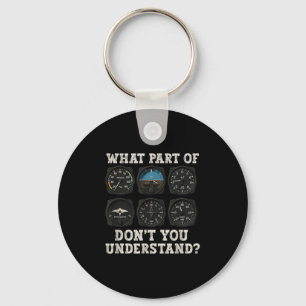 Funny Pilot Art Men Women Aviation Airline Pilot I Keychain