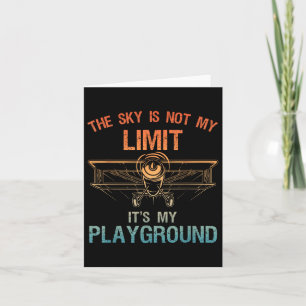 Funny Pilot Design For Men Women Aviation Airplane Card