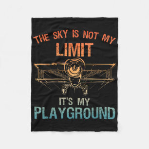 Funny Pilot Design For Men Women Aviation Airplane Fleece Blanket