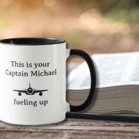 Funny Pilot Joke Captain Fuelling Up Personalized