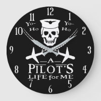 Funny Pilot Skull Cross Airplanes Pirate Humour