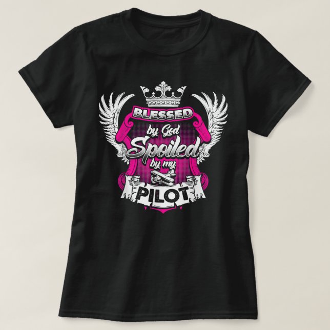 Funny Pilots Wife Helicopter Plane Pilot Wife T-Shirt (Design Front)