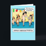 Funny Pin the Tail on the Donkey Birthday Card<br><div class="desc">This funny birthday card features a young donkey who wants to include Uncle Phil on the fun!</div>