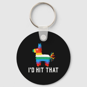 Funny Pinata Llama Alpaka Cinco De Mayo Men Keychain