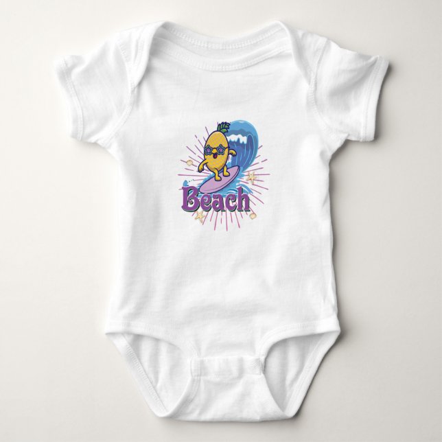 funny pineapple baby bodysuit (Front)