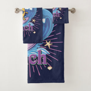 funny pineapple bath towel set