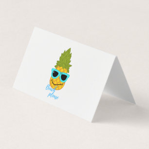 Funny Pineapple Chilling With Summer Sunglasses    Business Card