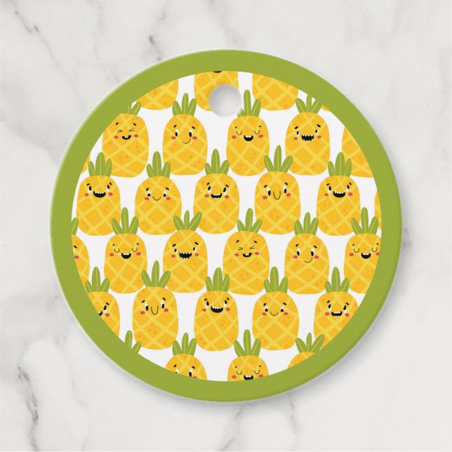 Funny Pineapple Favour Tags (Front)