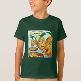 Funny Pineapple Pizza Cartoon T-Shirt