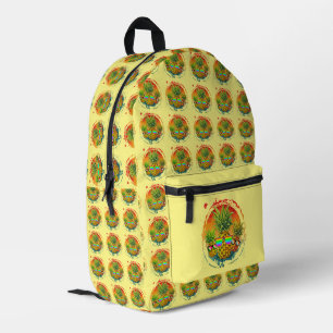 Funny Pineapple Summer Vibes Printed Backpack