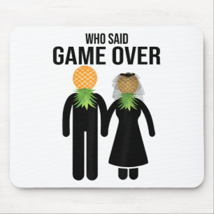 Funny Pineapple Swinger Gift Wedding Bride Groom M Mouse Pad