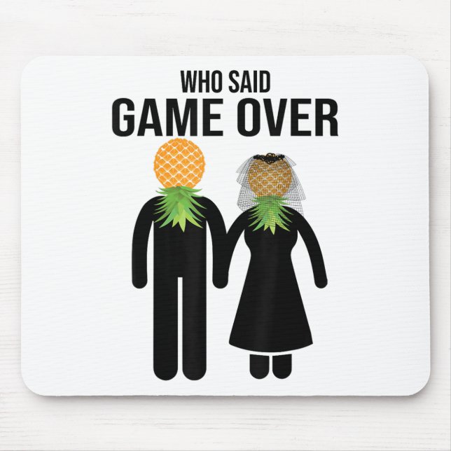Funny Pineapple Swinger Gift Wedding Bride Groom M Mouse Pad (Front)