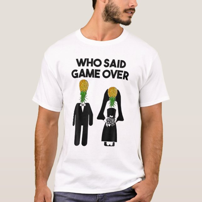 Funny Pineapple Swinging Lifestyle Wedding Bride G T-Shirt (Front)