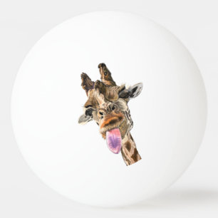 Funny Ping Pong Balls Playful Giraffe