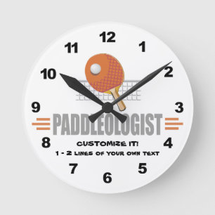 Funny Ping Pong Round Clock