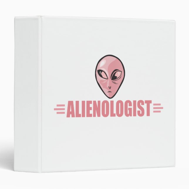 Funny Pink Alien Binder (Front/Spine)