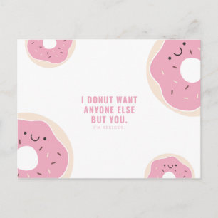 Funny Pink and White Doughnut Postcard