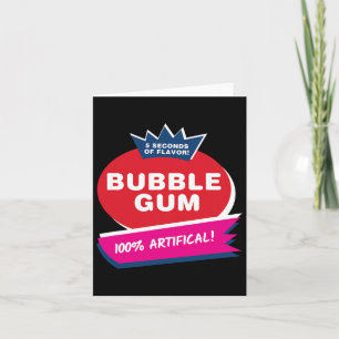 Funny Pink Bubble Gum Halloween Costume Card