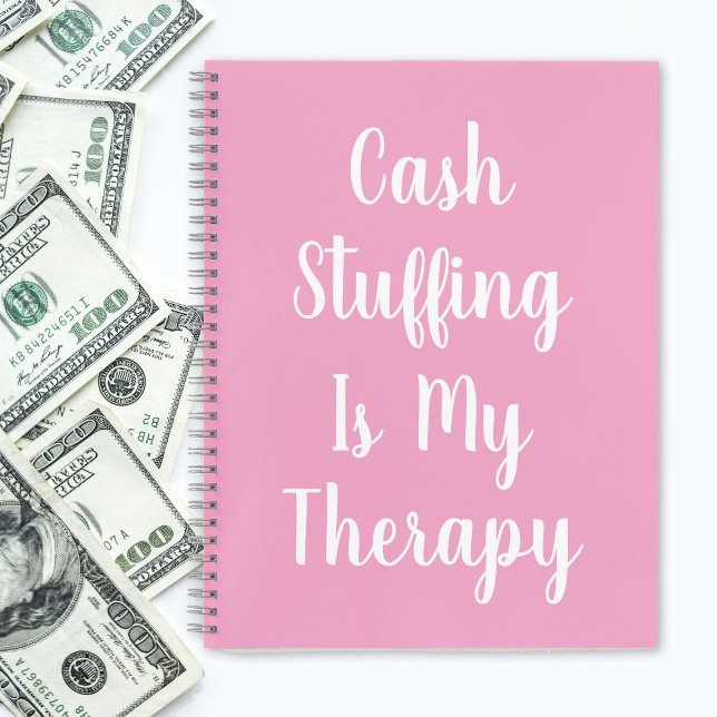 Funny Pink Cash Stuffing Is My Therapy Notebook (Funny Pink Cash Stuffing Is My Therapy Notebook
)