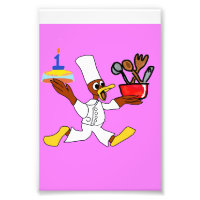 Funny Pink Chef Ducky Kazoo Photo Enlargement