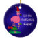 Funny Pink Flamingo Christmas Ornament