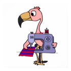 Funny Pink Flamingo using Sewing Machine