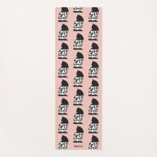 Funny Pink Mother's Day Best Cat Mom Ever Custom Yoga Mat