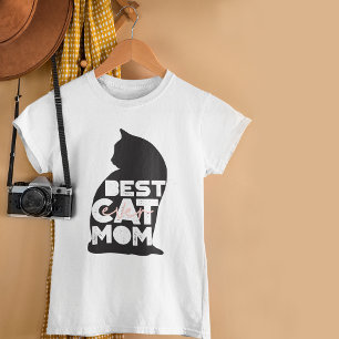 Funny Pink Mother's Day Best Cat Mom Ever T-Shirt