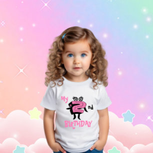Funny pink number two baby bodysuit