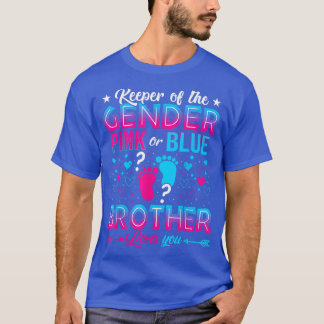 Funny Pink Or Blue Brother Loves You Gender Reveal T-Shirt