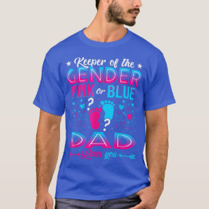 Funny Pink Or Blue Dad Loves You Gender Reveal Cut T-Shirt