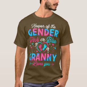 Funny Pink Or Blue Granny Loves You Gender Reveal T-Shirt