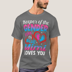 Funny Pink Or Blue Mimi Loves You Gender Reveal Cu T-Shirt