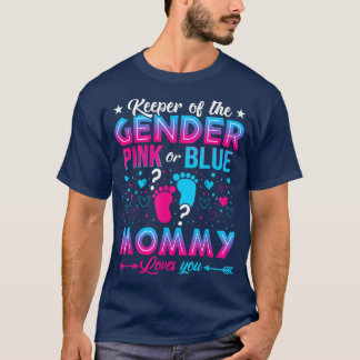 Funny Pink Or Blue Mommy Loves You Gender Reveal C T-Shirt