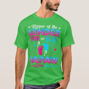 Funny Pink Or Blue Papaw Loves You Gender Reveal C T-Shirt