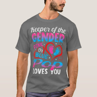 Funny Pink Or Blue Pop Loves You Gender Reveal Cut T-Shirt