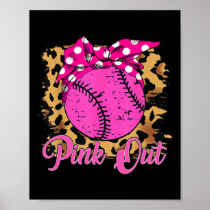 Funny Pink Out Breast Cancer Awareness Pink Ribbon Poster