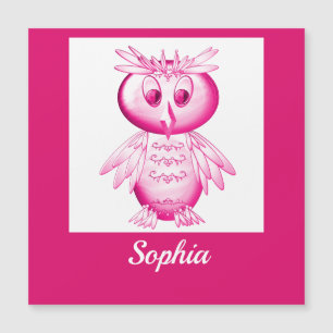 Funny Pink Owl Personalized kids