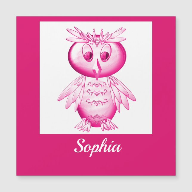 Funny Pink Owl Personalized kids (Front)