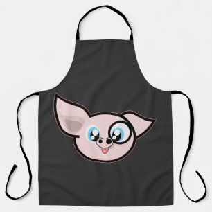 Funny Pink Pig Head Apron