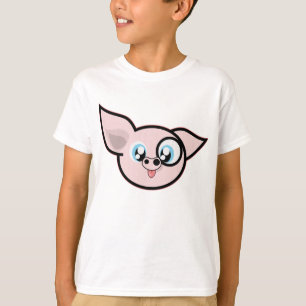 Funny Pink Pig Head  T-Shirt