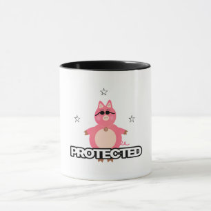 Funny pink pig mug