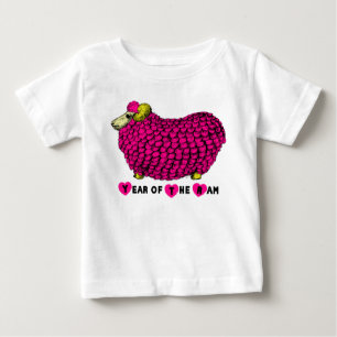 Funny Pink Ram Chinese Year Zodiac Toddler T Baby T-Shirt
