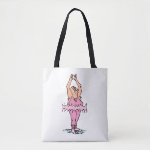 Funny Pink Tutu Ballet Guy Tote Bag
