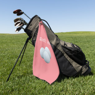 Funny Pink Wash Your Golf Balls Towel