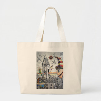 Funny Pinocchio Large Tote Bag