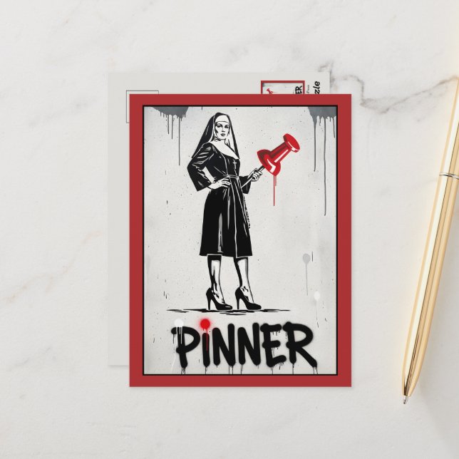 Funny Pinterest Parody Postcard (Front/Back In Situ)