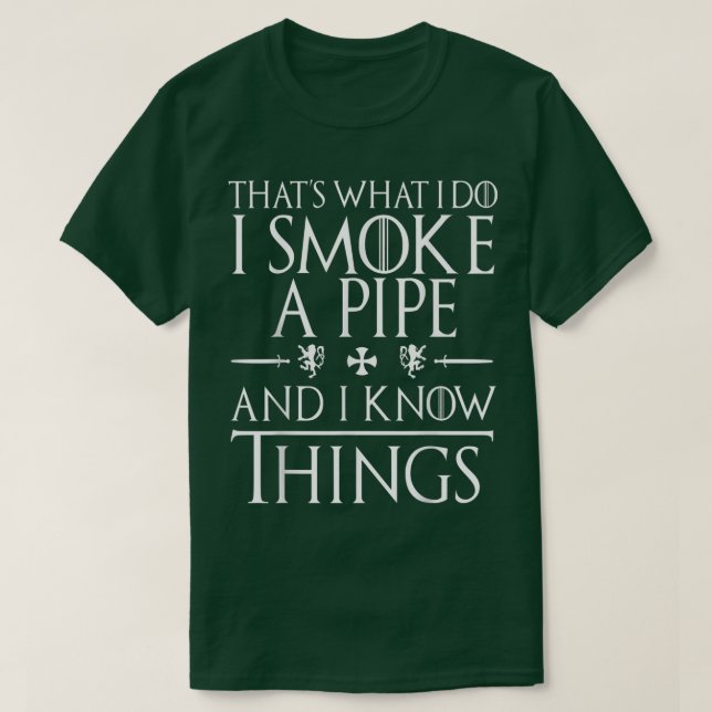 Funny Pipe Smoking T Shirts Gifts  (Design Front)